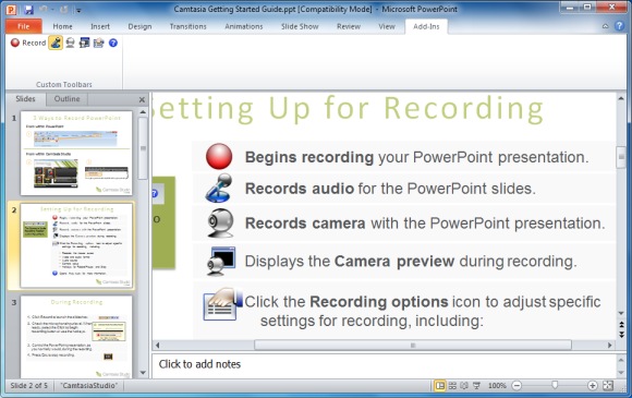 powerpoint addin for camtasia for mac